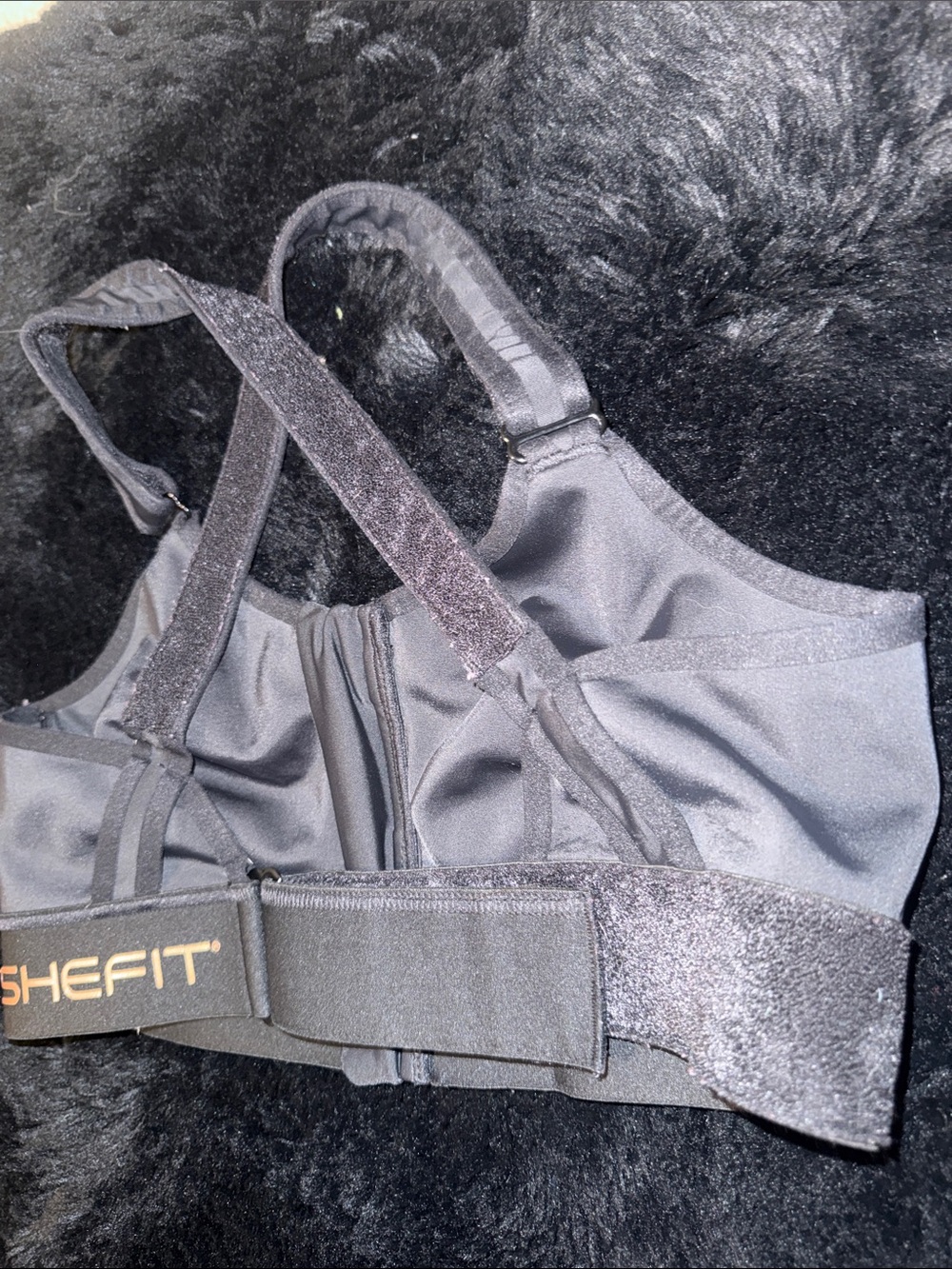 SHEFIT Front-Zip Crossback Sports Bra - Black - Picture 11 of 13